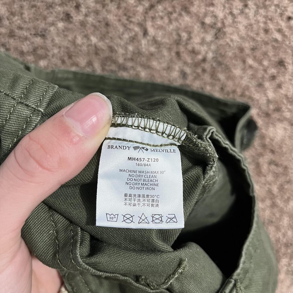 Brandy Melville Skirt Womens Small Green Cargo Utility Pockets Mini Y2K Style‎ - Picture 5 of 8